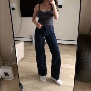 Abercrombie & Fitch Dark Indigo Straight Leg Jeans
